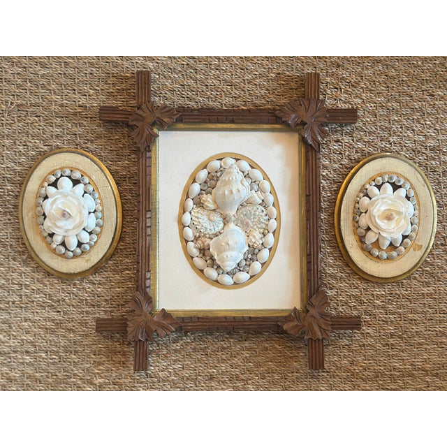 1950s Collection of Vintage Shell Art For Sale - Image 5 of 5
