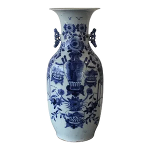 Mid 20th Century Chinese Blue and White Ceramic Vase