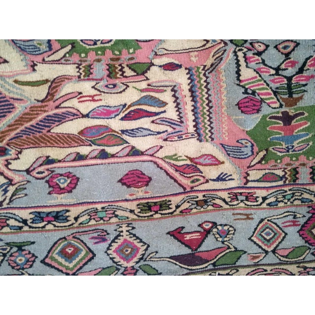 Persian 1980s Vintage Persian Kilim Rug For Sale - Image 3 of 6