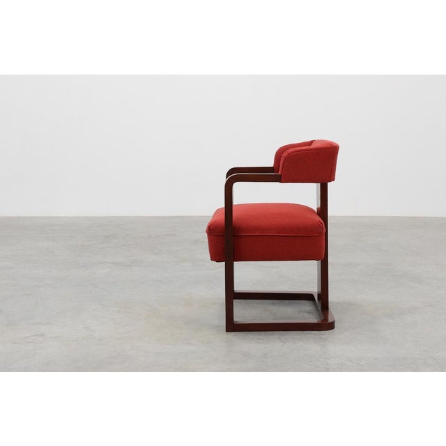 Art Deco Red Chair, Belgium, 1920 For Sale - Image 4 of 14