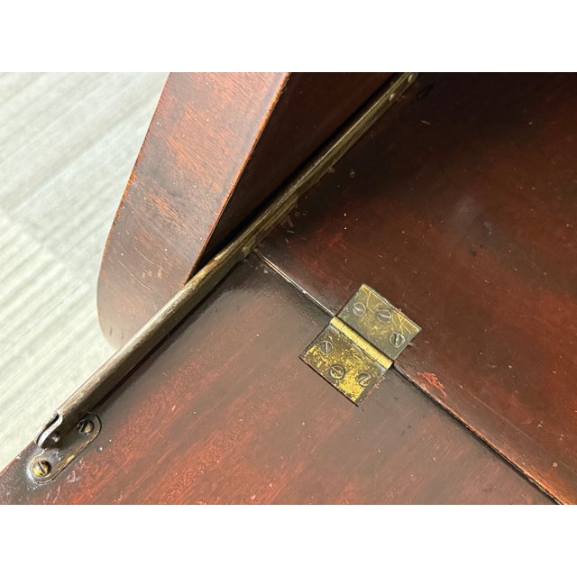Antique Mahogany Writihg Desk With Lots of Patina For Sale - Image 4 of 11