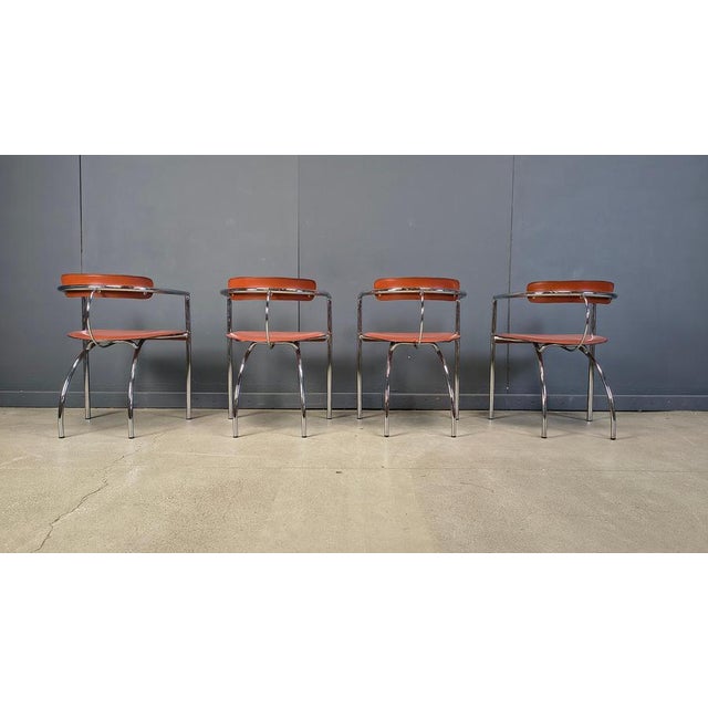 Postmodern Dining Chairs from Segis, Italy, 1980s, Set of 4 For Sale - Image 4 of 14