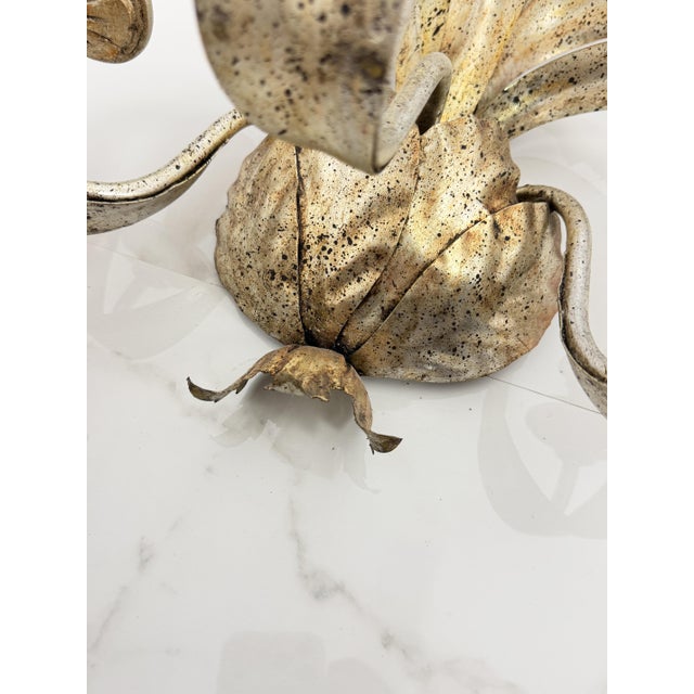 Large Hollywood Regency Style Wrought Iron Wall Lamps, 1980s, Set of 2 For Sale - Image 10 of 14