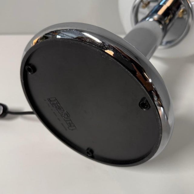 Brown Chrome and Murano Glass Globe Table Lamp from Targetti Sankey, 1960s For Sale - Image 8 of 11