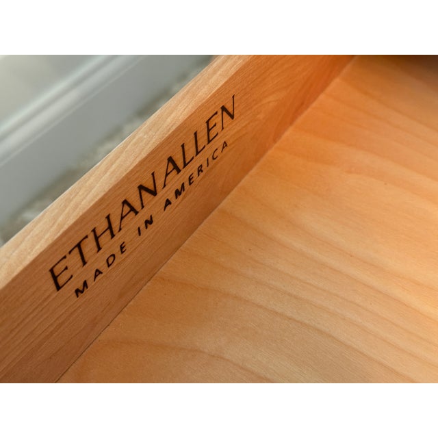 An heirloom from just before the turn of the millennium, this Ethan Allen Country French side table (circa 1997) carries...