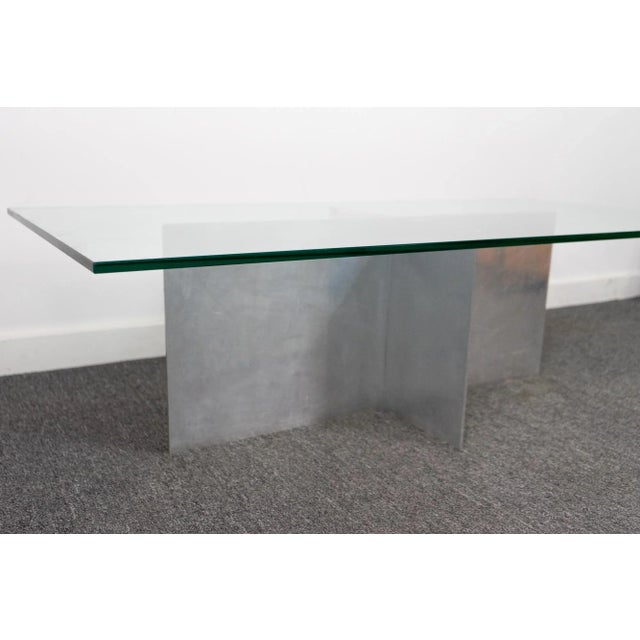 1960s 1960s Vintage Paul Mayen Habitat Aluminum Base Coffee Table For Sale - Image 5 of 8