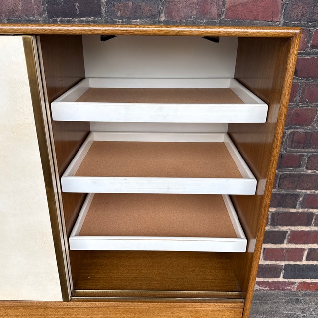 Harvey Probber Mid-Century Modern Tall Chest Crafted in Mahogany Leather and Brass-Accented For Sale - Image 12 of 12