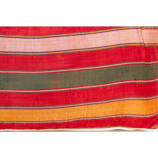 Zarina Striped Mashru Lumbar Pillow For Sale - Image 4 of 6