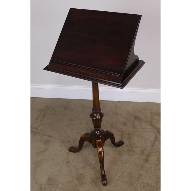 Quality Queen Anne Mahogany Pedestal Book Stand Chairish