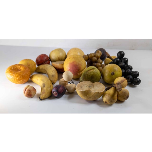 19th Century Group of 20 Carved Marble and Alabaster Fruit For Sale - Image 10 of 13