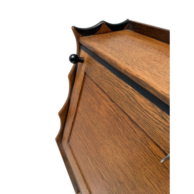 Art Deco Amsterdam School Drop-Leaf Desk by Willem Penaat for Metz and Co, 1920s For Sale - Image 11 of 13