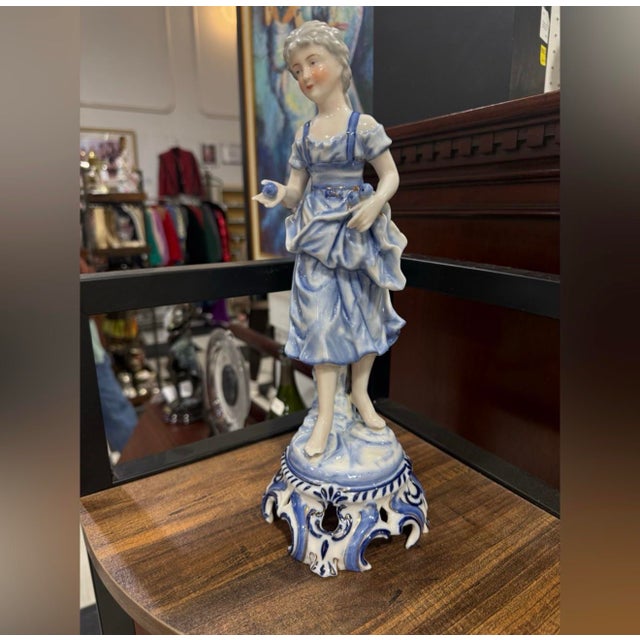 Meissen Woman Figurine 11in Early Mark 1764 For Sale - Image 9 of 9