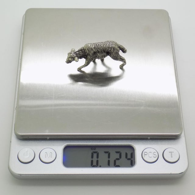 Silver Vintage Italian Handmade Genuine Silver Detailed Sheep Figurine Miniature For Sale - Image 8 of 9