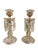 French Pair of Vintage Baccarat Style Luster Candlesticks With Gilt Highlights For Sale - Image 3 of 6