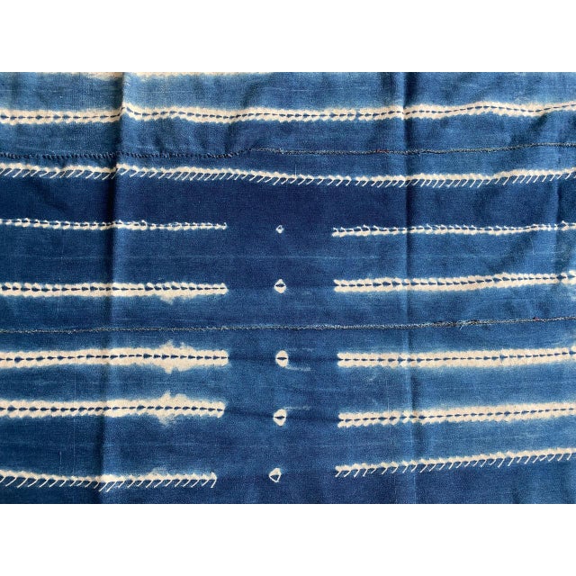 Mid 20th Century Antique Indigo Mali Textile For Sale - Image 5 of 18