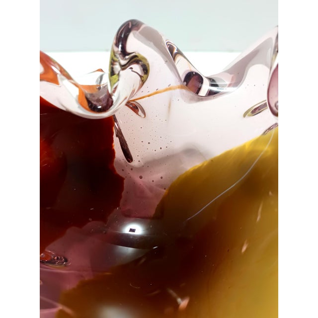 Large Polychrome Murano Glass Ashtray attributed to Toso, Italy, 1960s For Sale - Image 13 of 16