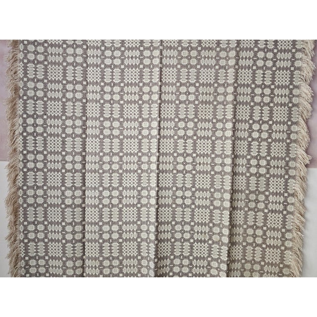 Beige Vintage Wool Blanket, 1950s For Sale - Image 8 of 14
