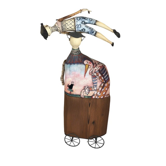 Unique mixed media art doll by husband and wife team, Robin and John Gumaelius. Robin and John incorporate steel, ceramic...