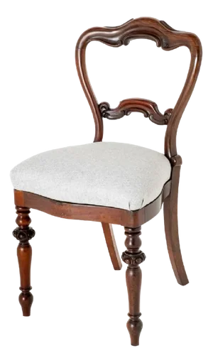 Set of Victorian Balloon Back Dining Chairs, 1850s