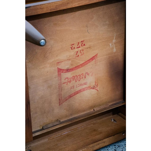 1960s Mid Century Modern Nightstand End Side Table Willets Solid Cherry Wood Drawer For Sale In Sacramento - Image 6 of 11