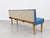 1960s Vintage Bench Seat in Blue Imitation Leather, 1960s For Sale - Image 5 of 13