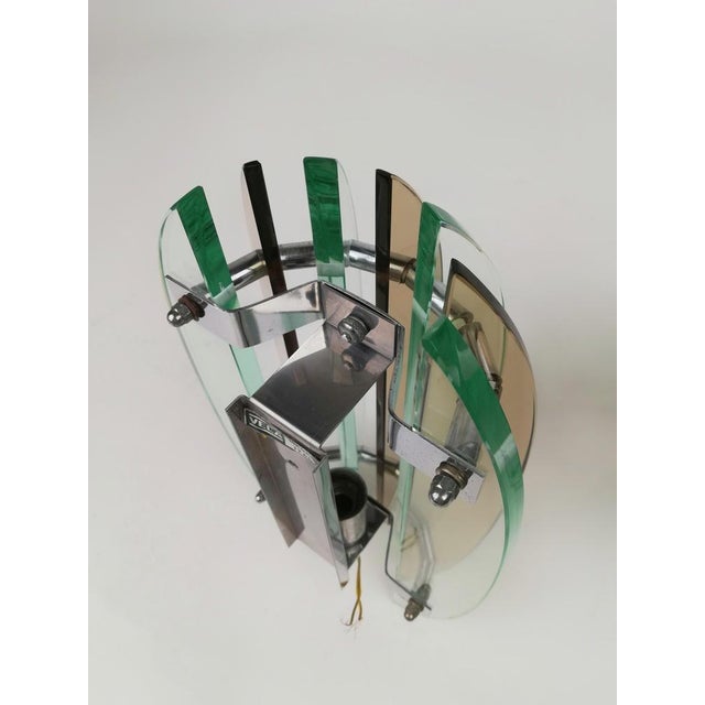 Wall Sconces in Colored Glass and Chrome from Veca, Italy, 1970s, Set of 2 For Sale - Image 11 of 18