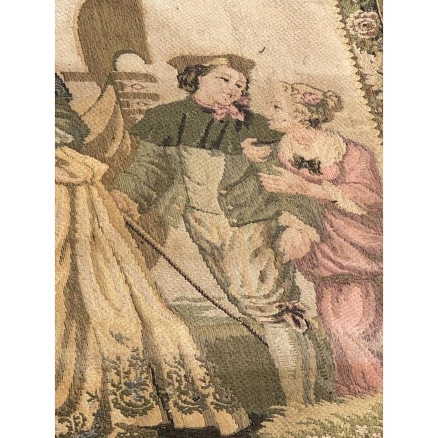 Mid-Century French Jacquard Tapestry with Embarkation for Cythera Motif in the style of Aubusson, 1950s For Sale - Image 17 of 18