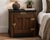 American Authentic White Clad Oak Icebox Cabinet Nightstand in Tobacco Walnut & Onyx Black For Sale - Image 3 of 3