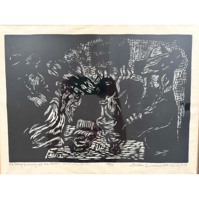 Here is a vintage woodblock print by the artist Miron Sima (1902–1999). Made in 1953, this signed and numbered print is...