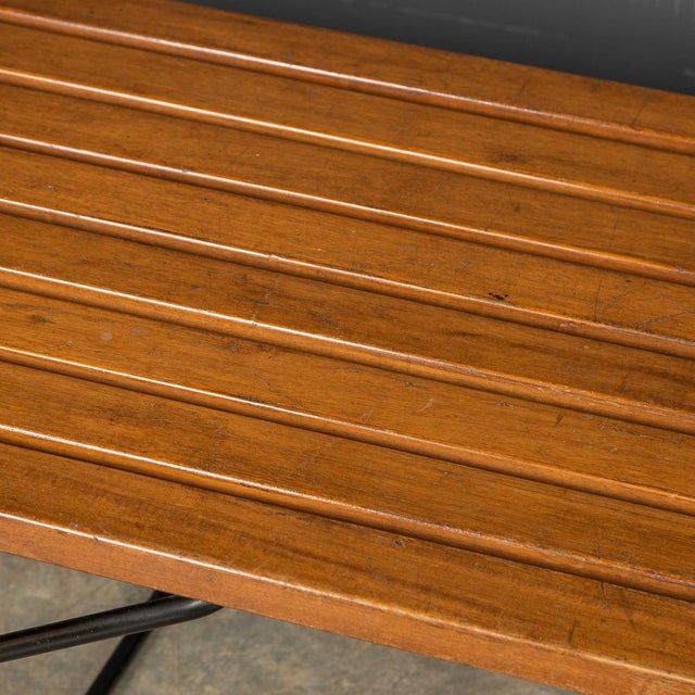 Black Scandinavian Teak Bench, 1950s For Sale - Image 8 of 11