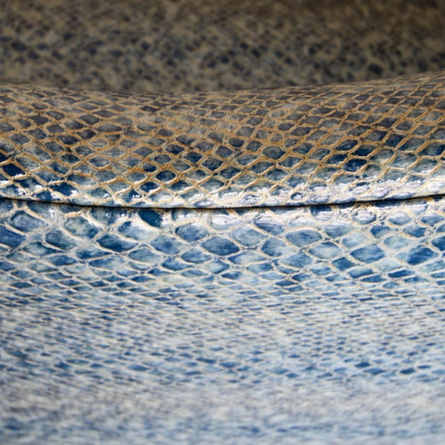 2000 - 2009 Faux Snakeskin Chaise by Bo & Jangles For Sale - Image 5 of 7