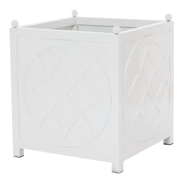 Litchfield Aluminum Planter, White For Sale