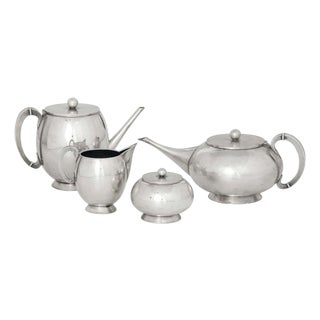 Vintage Sterling Silver Tea Set by Luigi Genazzi, Italy, 1930s For Sale