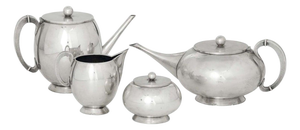 Vintage Sterling Silver Tea Set by Luigi Genazzi, Italy, 1930s
