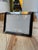 Black and Silver Ribbed Picture Frame For Sale - Image 4 of 6