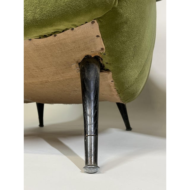 Textile Vintage Italian Velvet Sofa, 1960s For Sale - Image 7 of 8