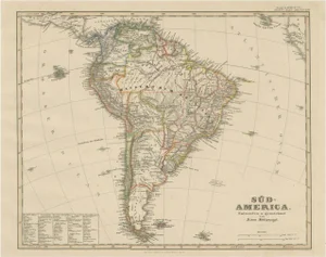 Map of South America Pre-Border Consolidation, 1858