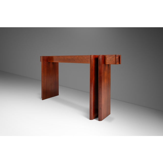 Brown Danish Mid-Century Modern Console Table in Teak W/ Glass Top by Gustav Gaarde for Trekanten, Denmark, C. 1970s For Sale - Image 8 of 18