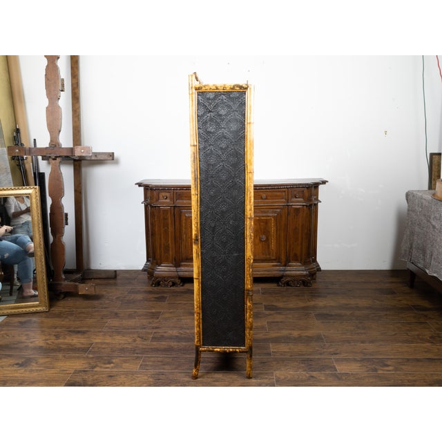 English 1900s Bamboo Cabinet with Faux Books Façade and Splaying Legs For Sale - Image 9 of 11