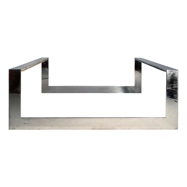 Post Modern Steel Coffee Table by Leon Rosen for Pace For Sale