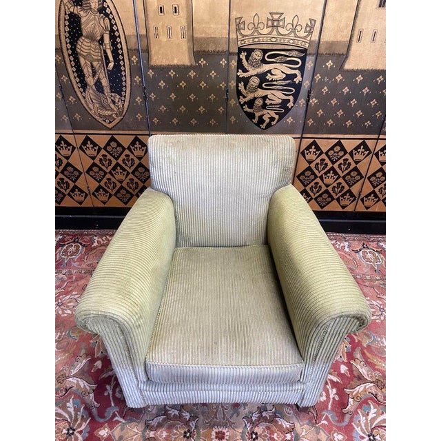 Period: 20th century Style: Art Deco Condition: Excellent condition Material: Linen Width: 83Height: 83Depth: 72 "Club...