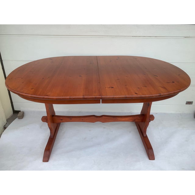 Beautiful solid pine dining table, designed and signed by ikea finland. This item represents the high quality...