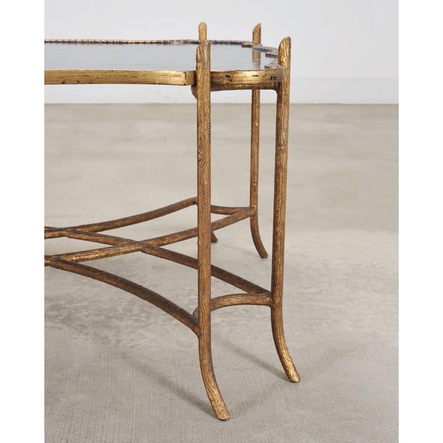 Dennis & Leen Chinoiserie Iron Gilt Tray Cocktail Table For Sale - Image 16 of 17