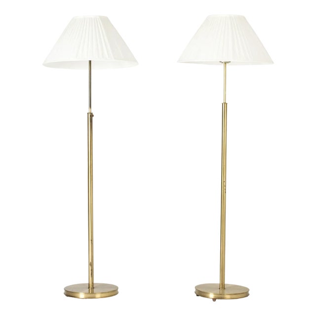 Vintage Floor Lamps by Josef Frank for Svenskt Tenn, 1950s, Set of 2 For Sale