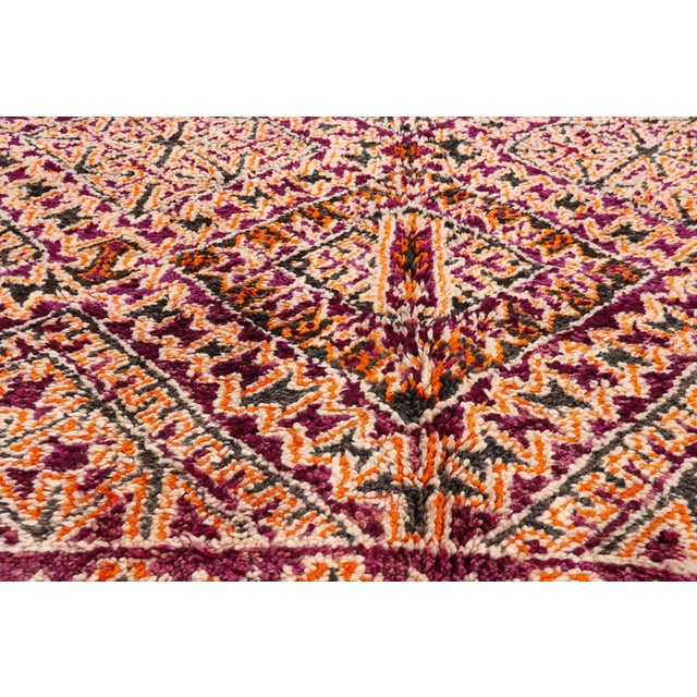 Mid 20th Century Vintage Beni M'Guild Zayne Moroccan Rug, 06'08 X 14'01 For Sale - Image 5 of 10