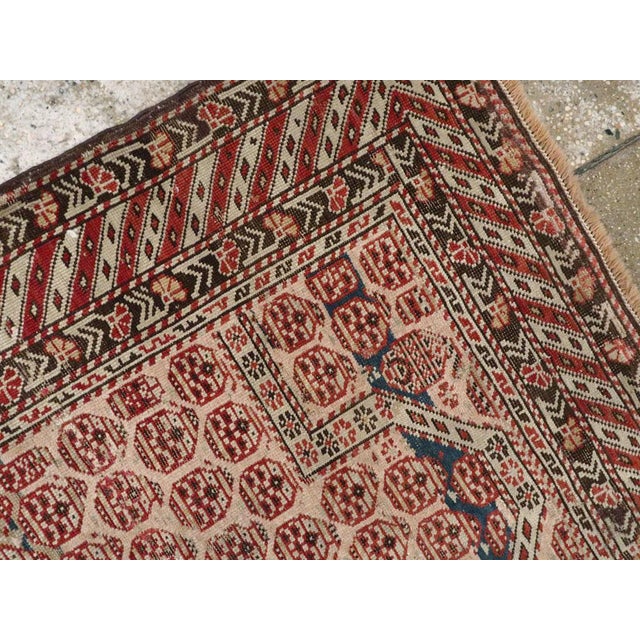 Galerie Shabab Collection Early 20th Century Caucasian Shirvan Throw Rug For Sale - Image 4 of 6