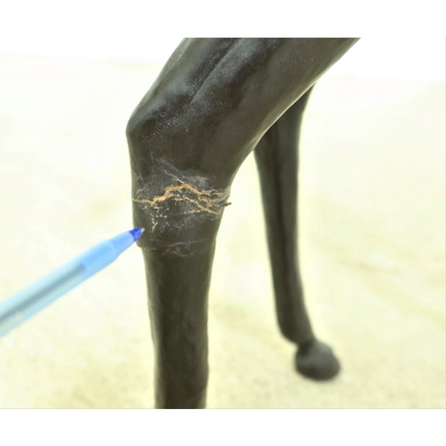 Vintage Leather Horse Equestrian Statue For Sale In Philadelphia - Image 6 of 13