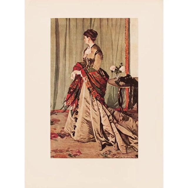 1940s After Claude Monet "Madame G", First Edition Parisian Full-Color Print For Sale - Image 9 of 9