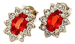 Natural Sapphire Diamond Stud Earrings 14k Gold 0.70 TCW Certified