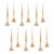 Contemporary Amber Ombre Swirl Glass Drop Ornament (Set of 12) For Sale - Image 3 of 3